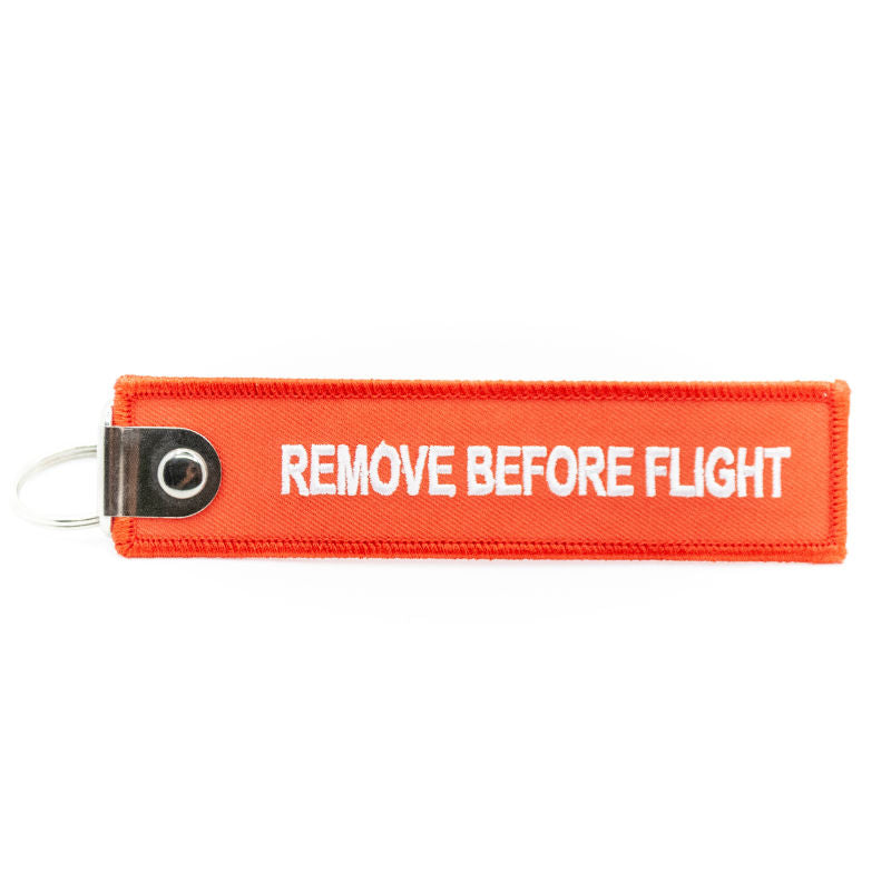 Remove Before Flight – Porte-clés flamme 100% sur-mesure