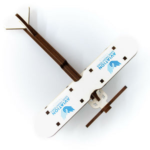 Maquette d'avion en bois Aviation Sans Frontières à assembler soi-même